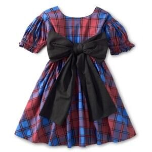 NWT Tea Collection Family Plaid Sash Dress 14